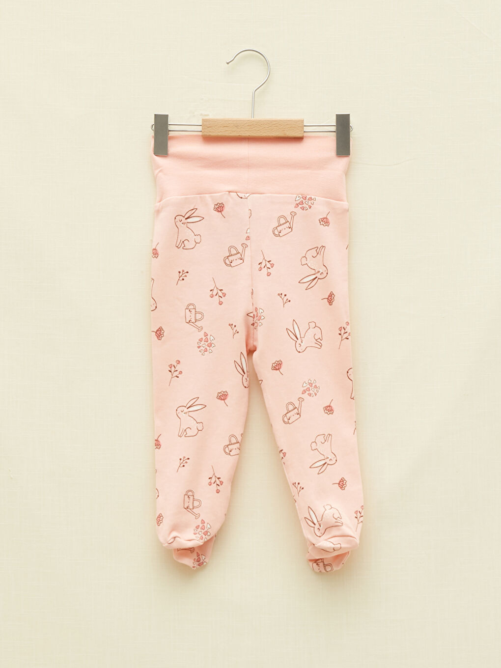 Ekru Beli Lastikli Pantolon 2'li-4