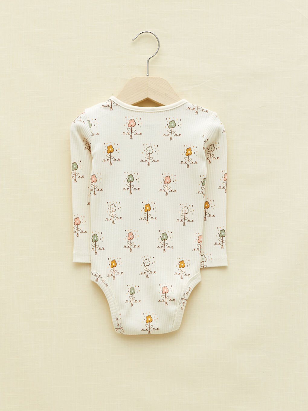 Crew Neck Long Sleeve Snap-On Body and Trousers 2-Piece Set-3