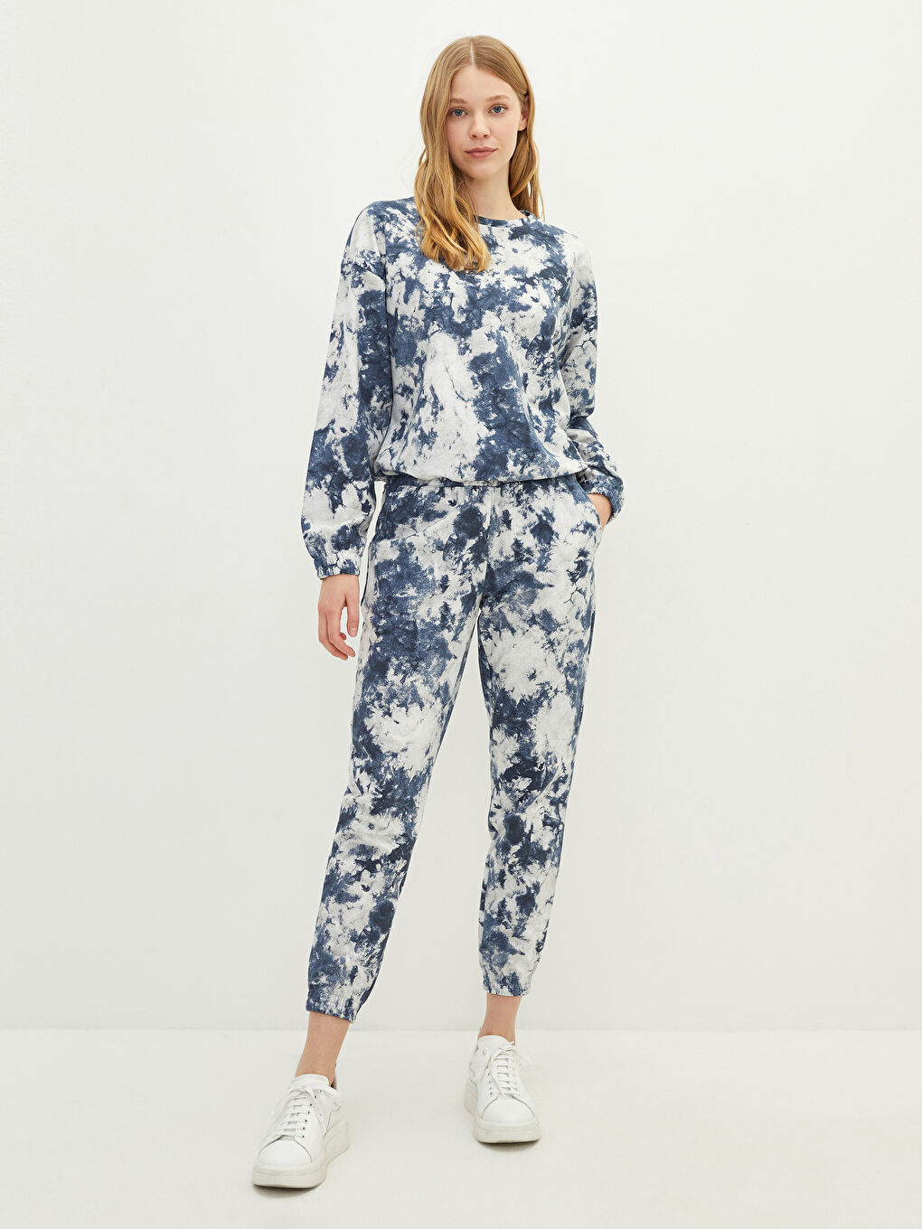 LCW Vision Women's Elastic Waist Patterned Jogger Sweatpants -W1BM71Z8-LQ9