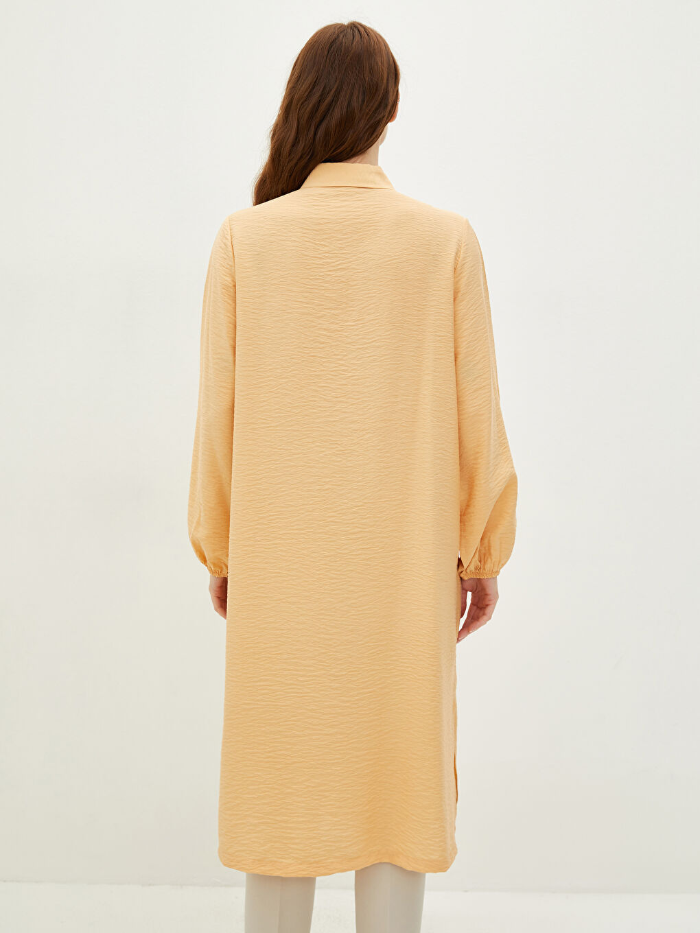 Plain Long Sleeve Women's Shirt Tunic-4