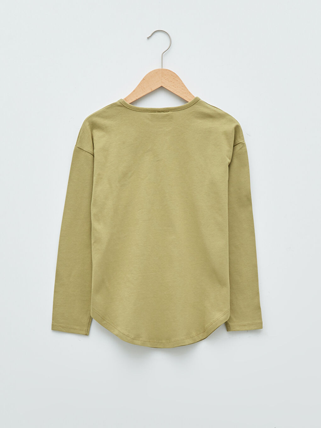 Bisiklet Yaka Baskılı Uzun Kollu Kız Çocuk Tunik-1