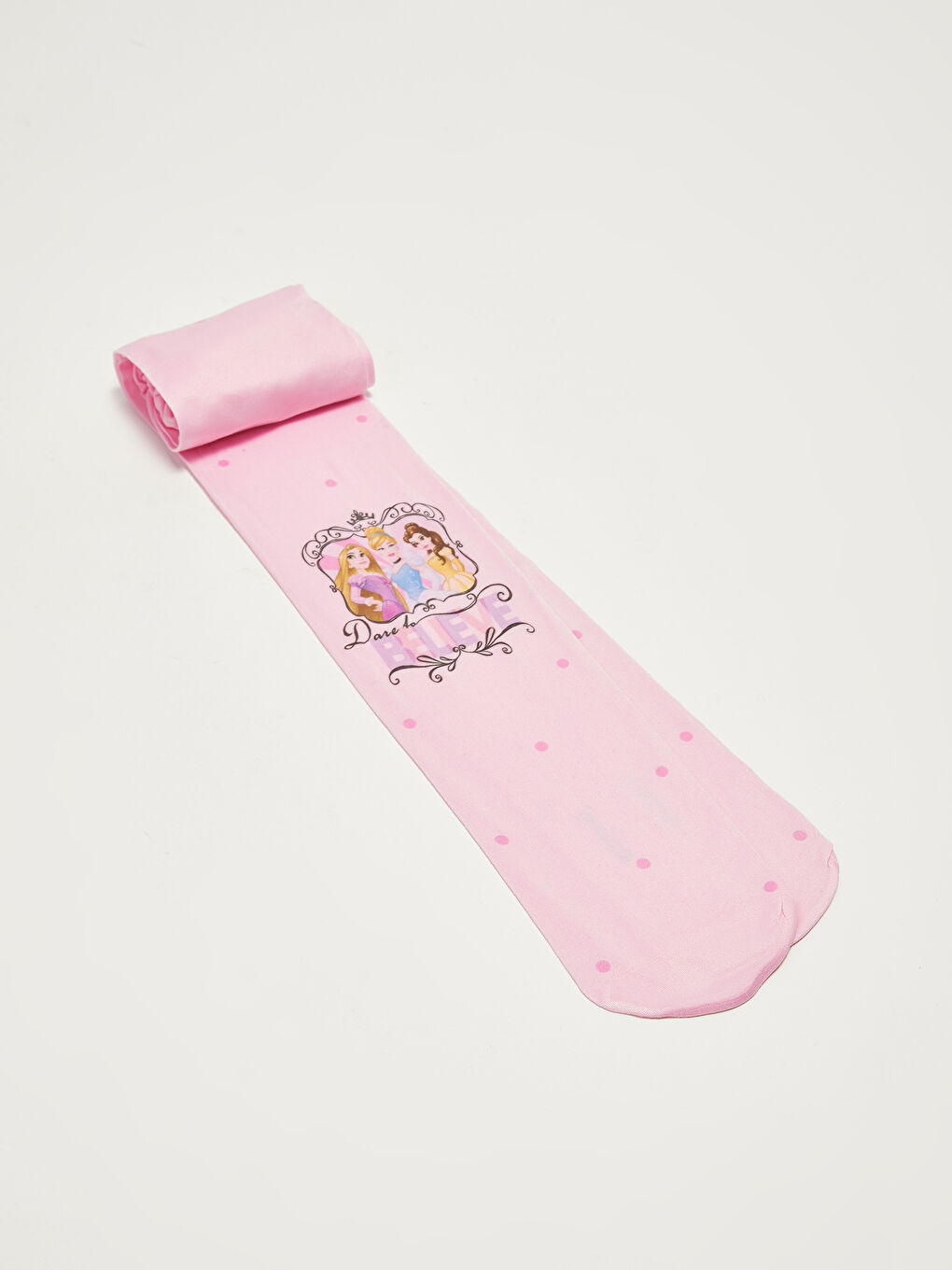 Pembe Princess Desenli Kız Çocuk Külotlu Çorap