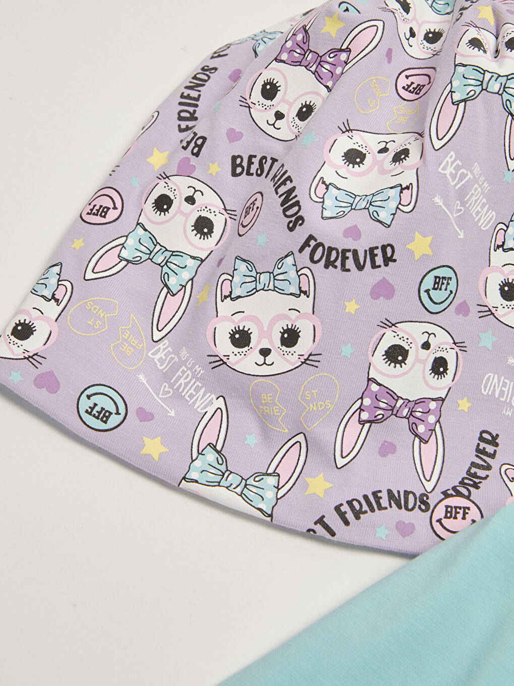 Girls Printed Beanie 2 Pieces-2