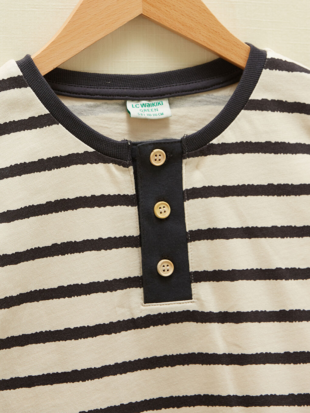 Crew Neck Striped Long Sleeve Boys' T-Shirt-1