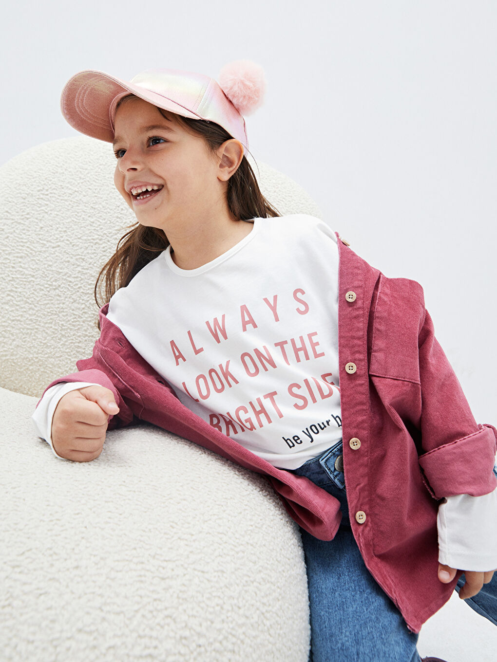 LCW Kids Crew Neck Printed Long Sleeve Girls' Tunic -W1BO54Z4-R9J
