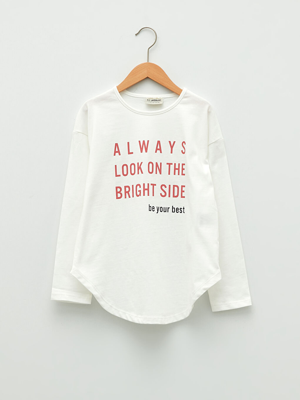 LCW Kids Crew Neck Printed Long Sleeve Girls' Tunic -W1BO54Z4-R9J