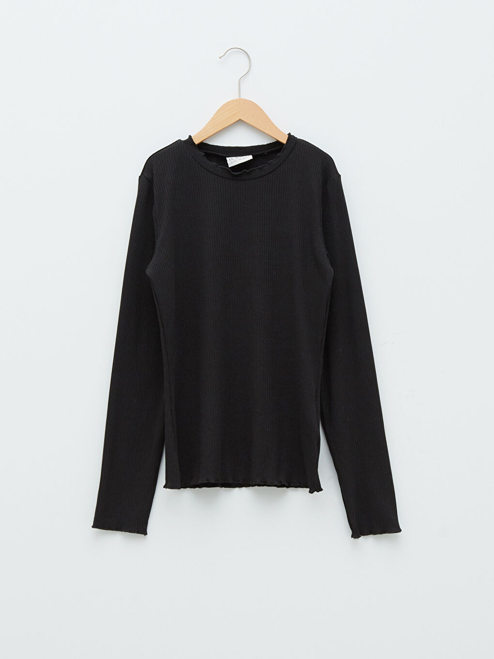 Crew Neck Basic Long Sleeve Girls' T-Shirt