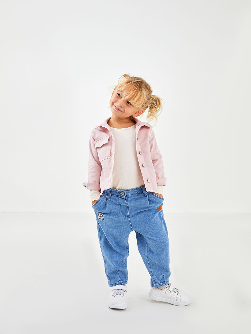 Jakna za bebe devojčice od pamuka sa dugim rukavima i štampom Minnie Mouse