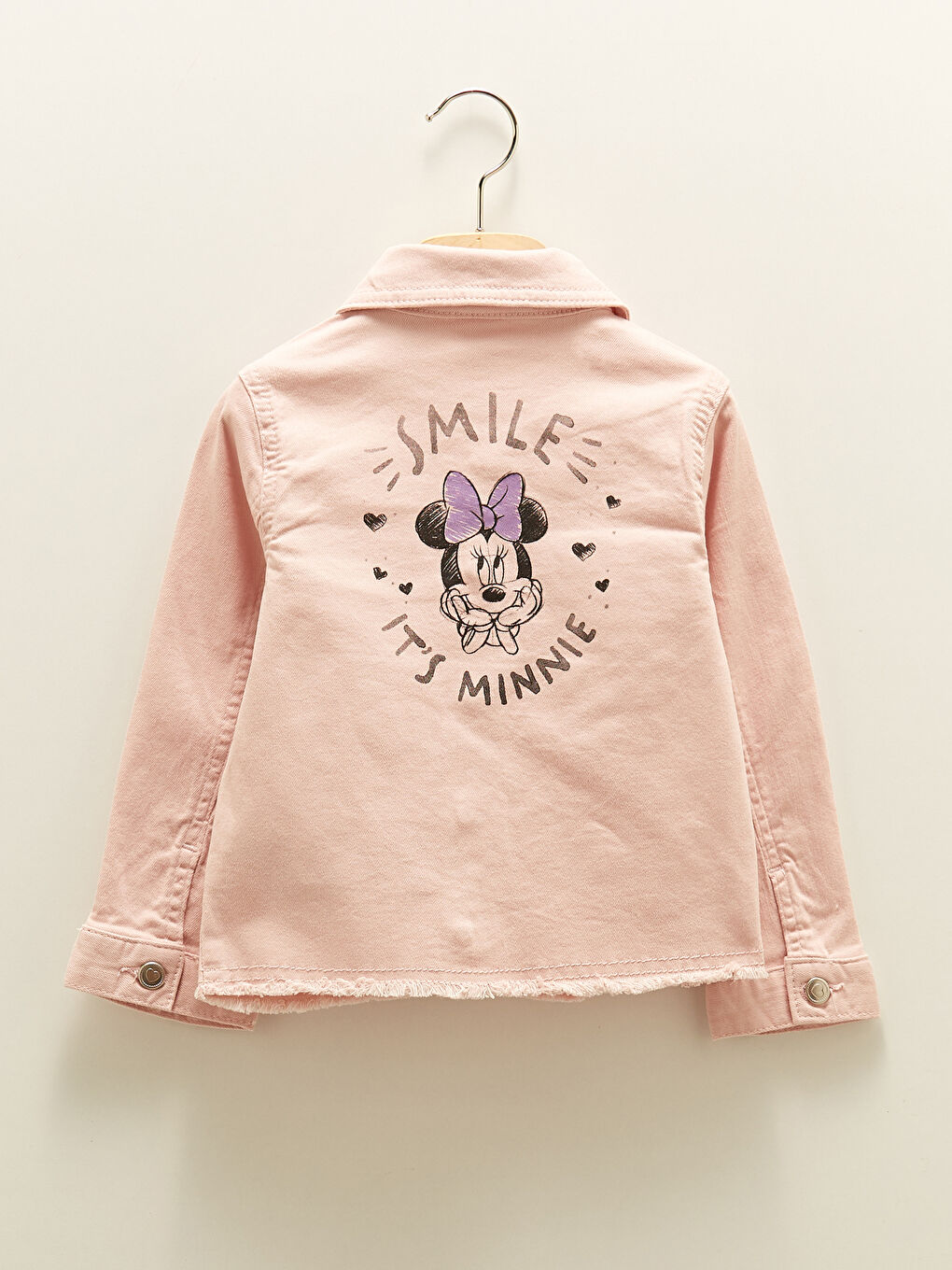 Jakna za bebe devojčice od pamuka sa dugim rukavima i štampom Minnie Mouse-3