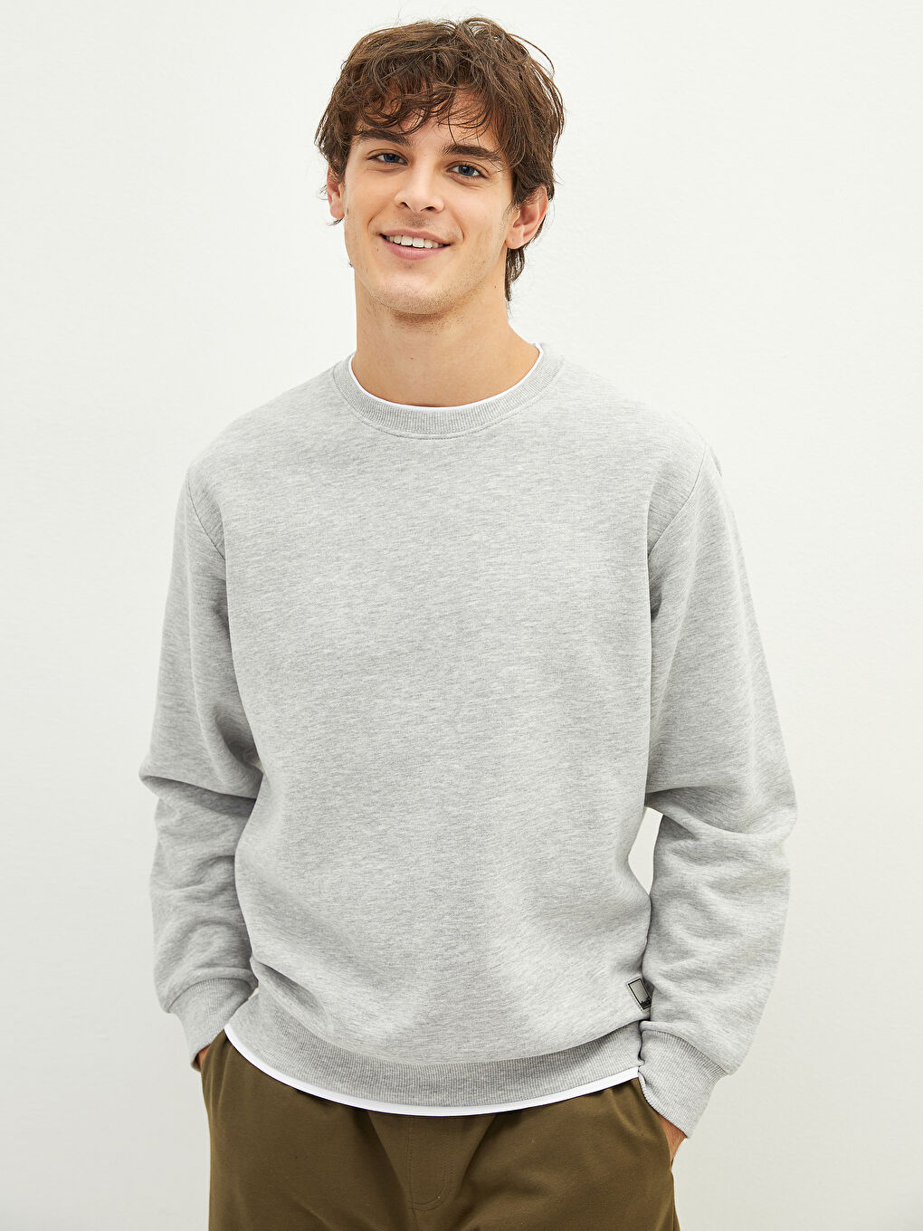 XSIDE Rundhalsausschnitt Langarm Herren-Sweatshirt -W1BP69Z8-LAL