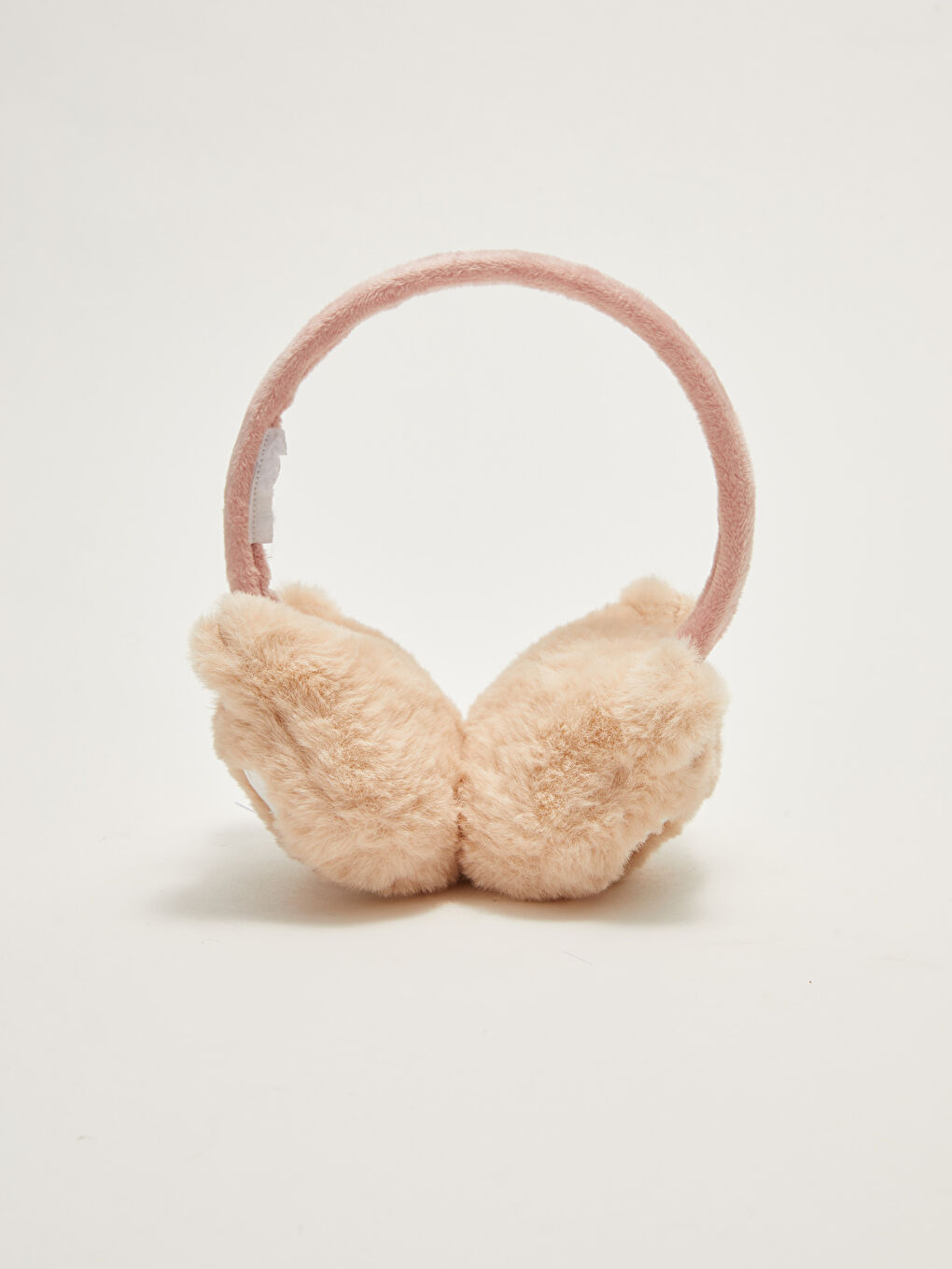 Bej Kız Çocuk Hayvan Figürlü Pelüş Kulaklık-2