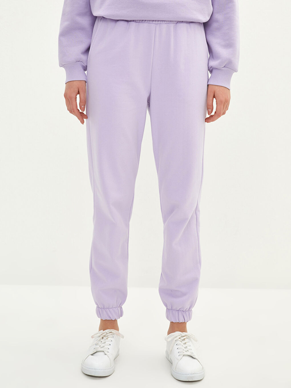 Pantalon de Survêtement Jogger pour Femmes Taille Élastiquée Coupe Standard avec Poches et Détails-2