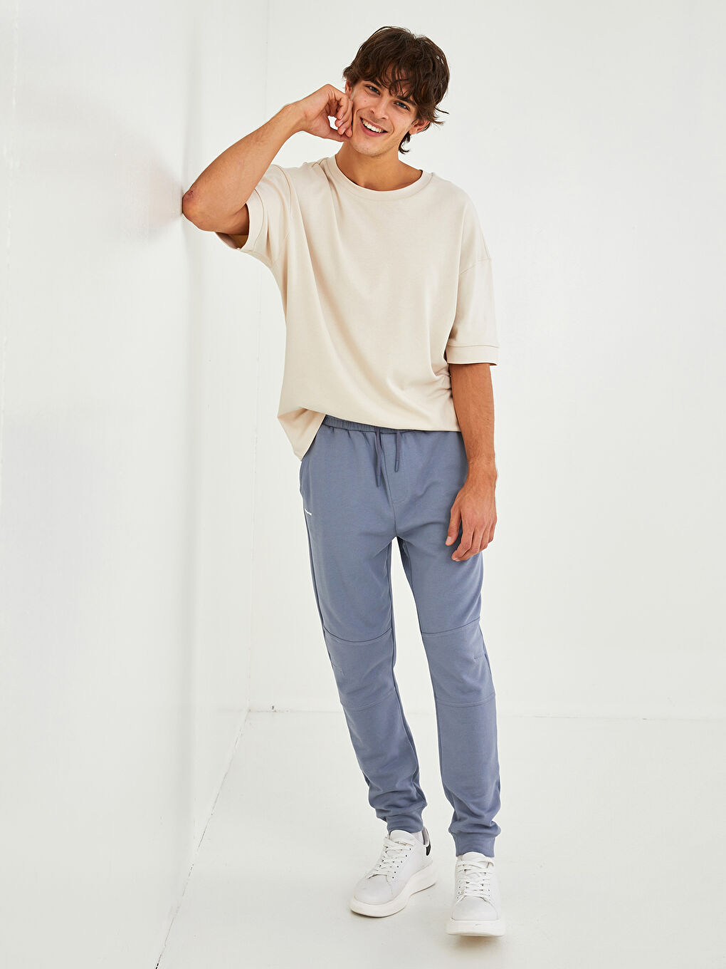 Antrasit Standart Kalıp Erkek Jogger Eşofman Altı-1