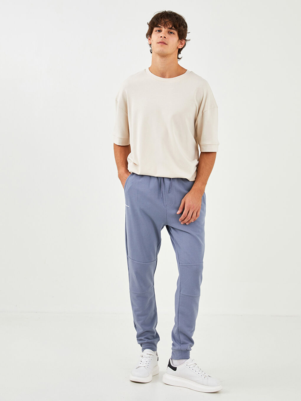 Antrasit Standart Kalıp Erkek Jogger Eşofman Altı-3