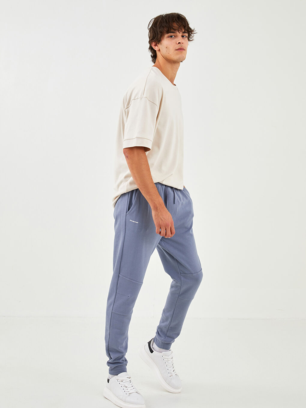 Antrasit Standart Kalıp Erkek Jogger Eşofman Altı-5