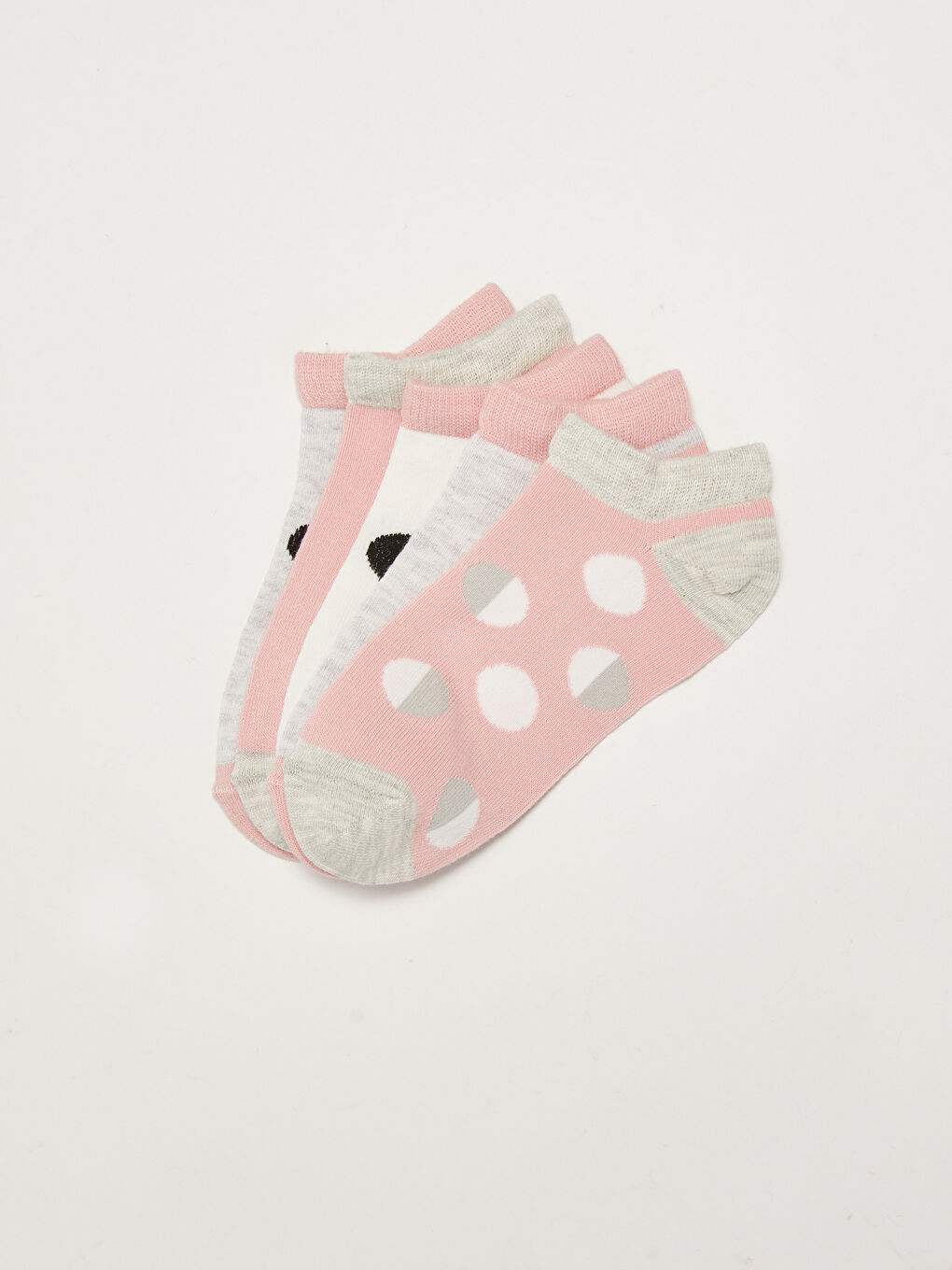 Носки для девочек короткие с принтом 5 пар