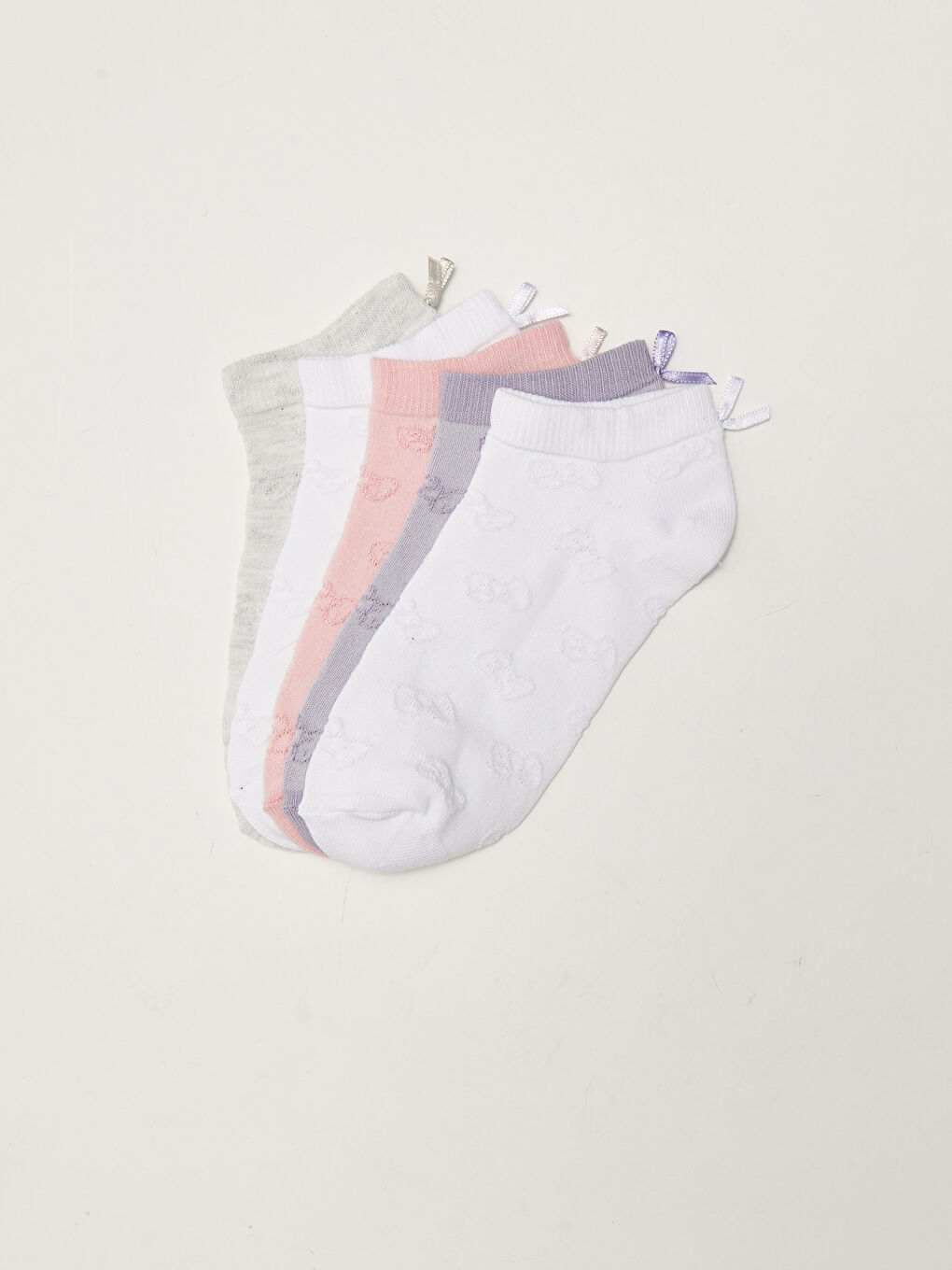 Носочки-Пинетки для Девочек с Узором, 5 Штук