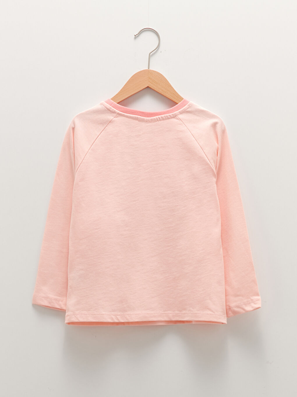 Crew Neck Printed Long Sleeve Girls' T-Shirt-1