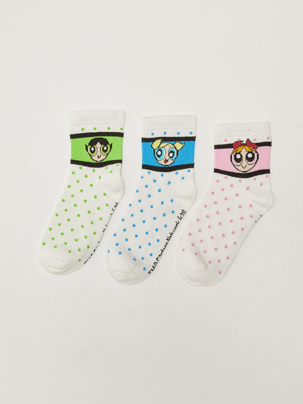 Chaussettes de Cheville pour Filles Imprimées Les Super Nanas Lot de 3-1