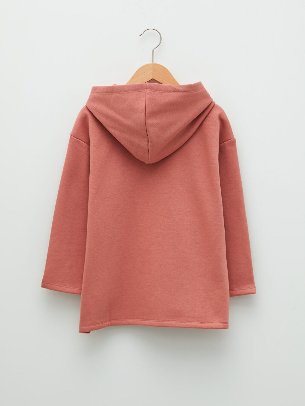 Толстовка с капюшоном, базовая, с длинным рукавом, для девочек-1