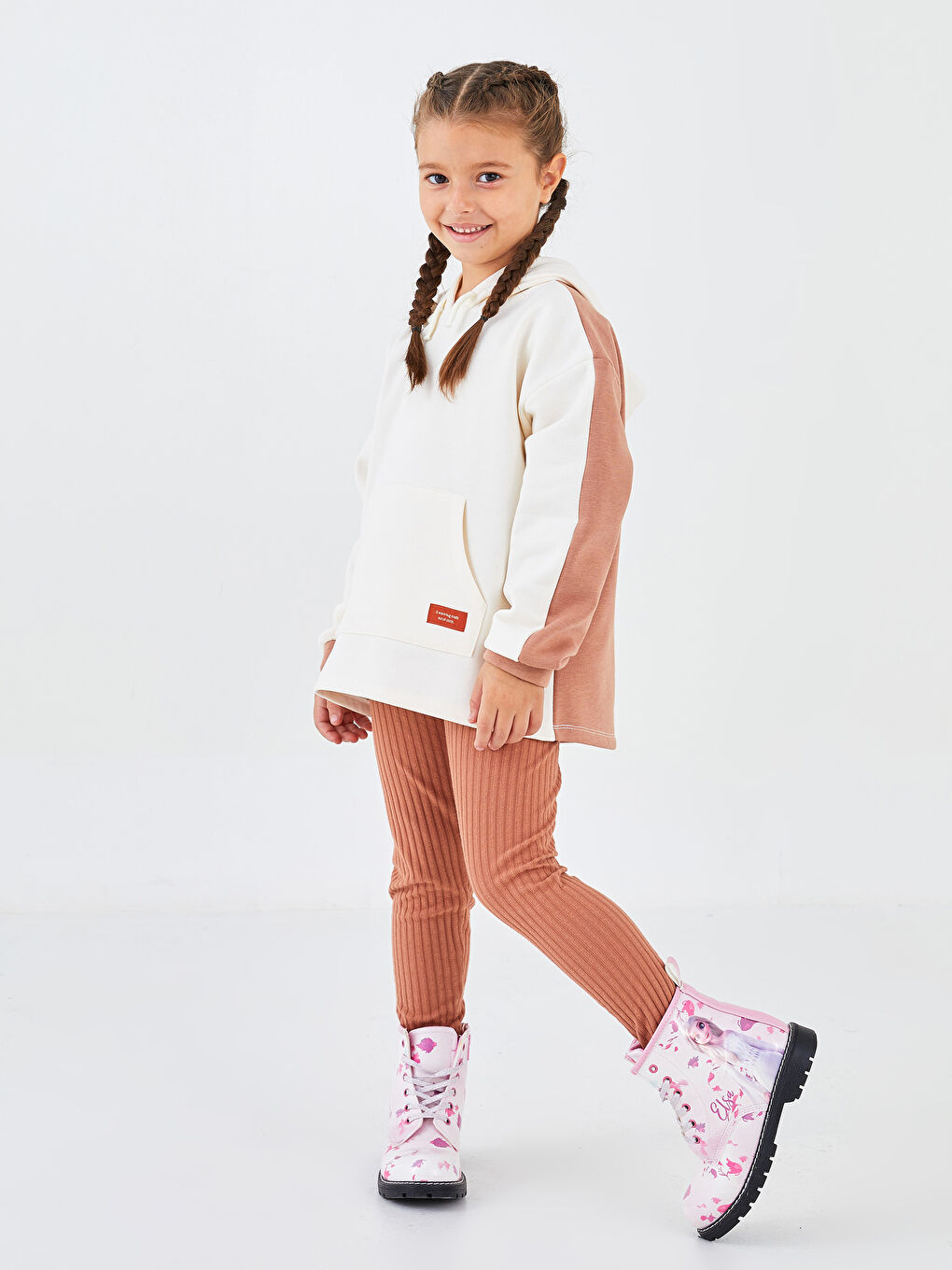 Basic Elastic Waist Girl Ankle-Length Tights-1