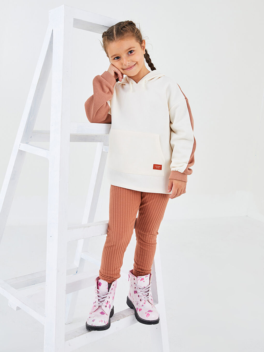 Basic Elastic Waist Girl Ankle-Length Tights-2