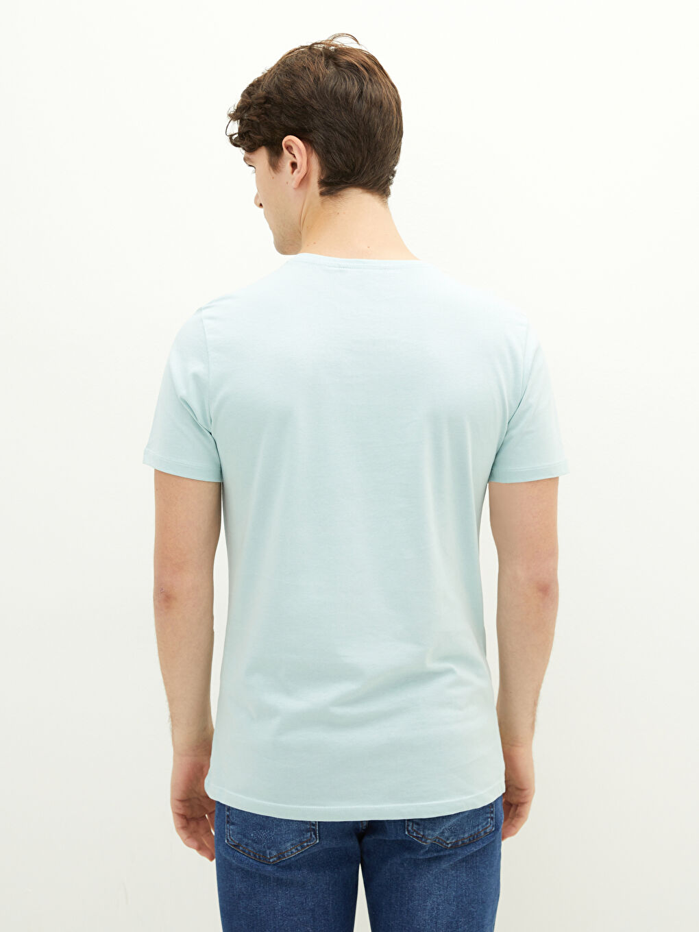 Crew Neck Short Sleeve Basic Men's T-shirt-3