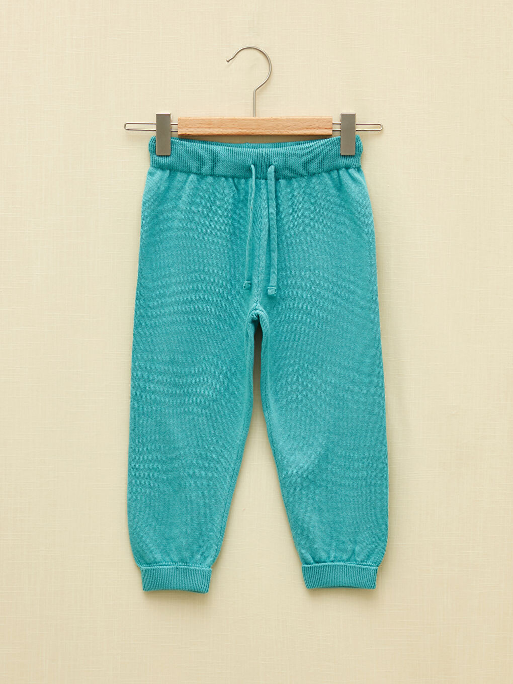 Turkuaz Bisiklet Yaka Uzun Kollu Erkek Bebek Triko Kazak ve Triko Pantolon 2'li Takım-4