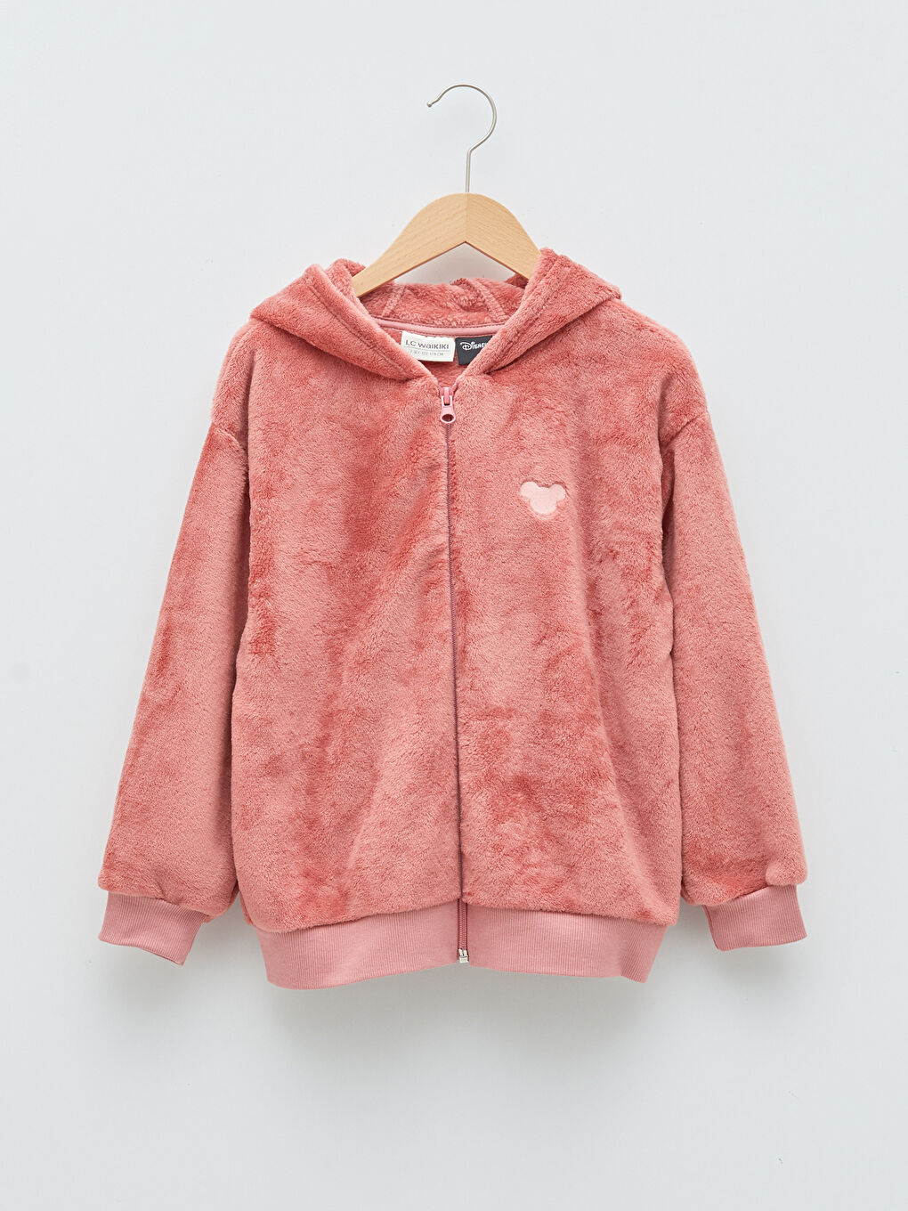 Hoodie Girl Mickey Mouse Embroidered Long Sleeve Zippered Sweatshirt