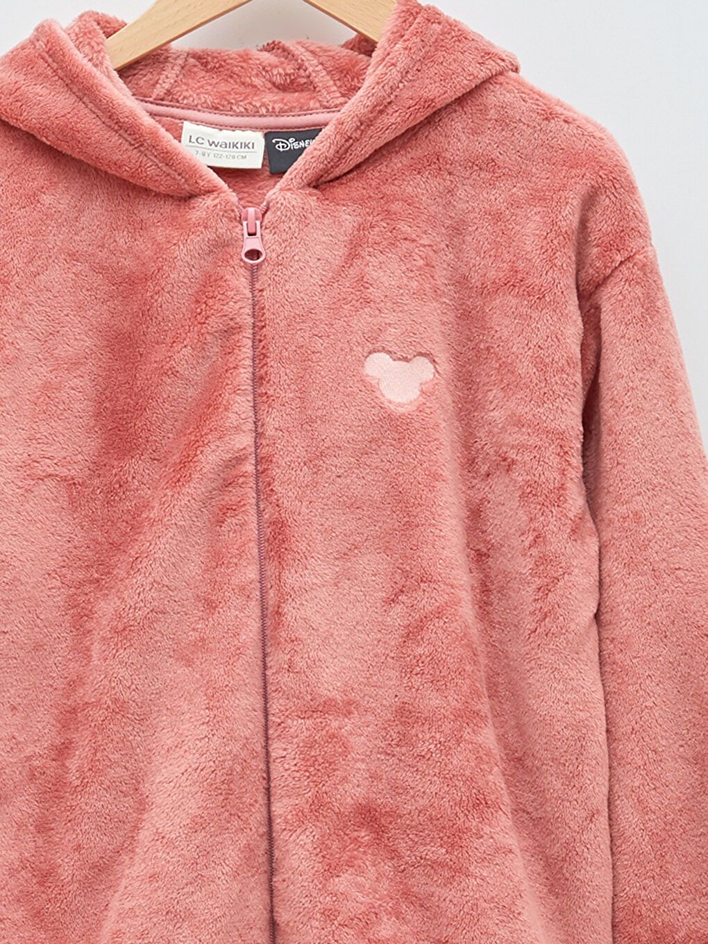 Hoodie Girl Mickey Mouse Embroidered Long Sleeve Zippered Sweatshirt-2