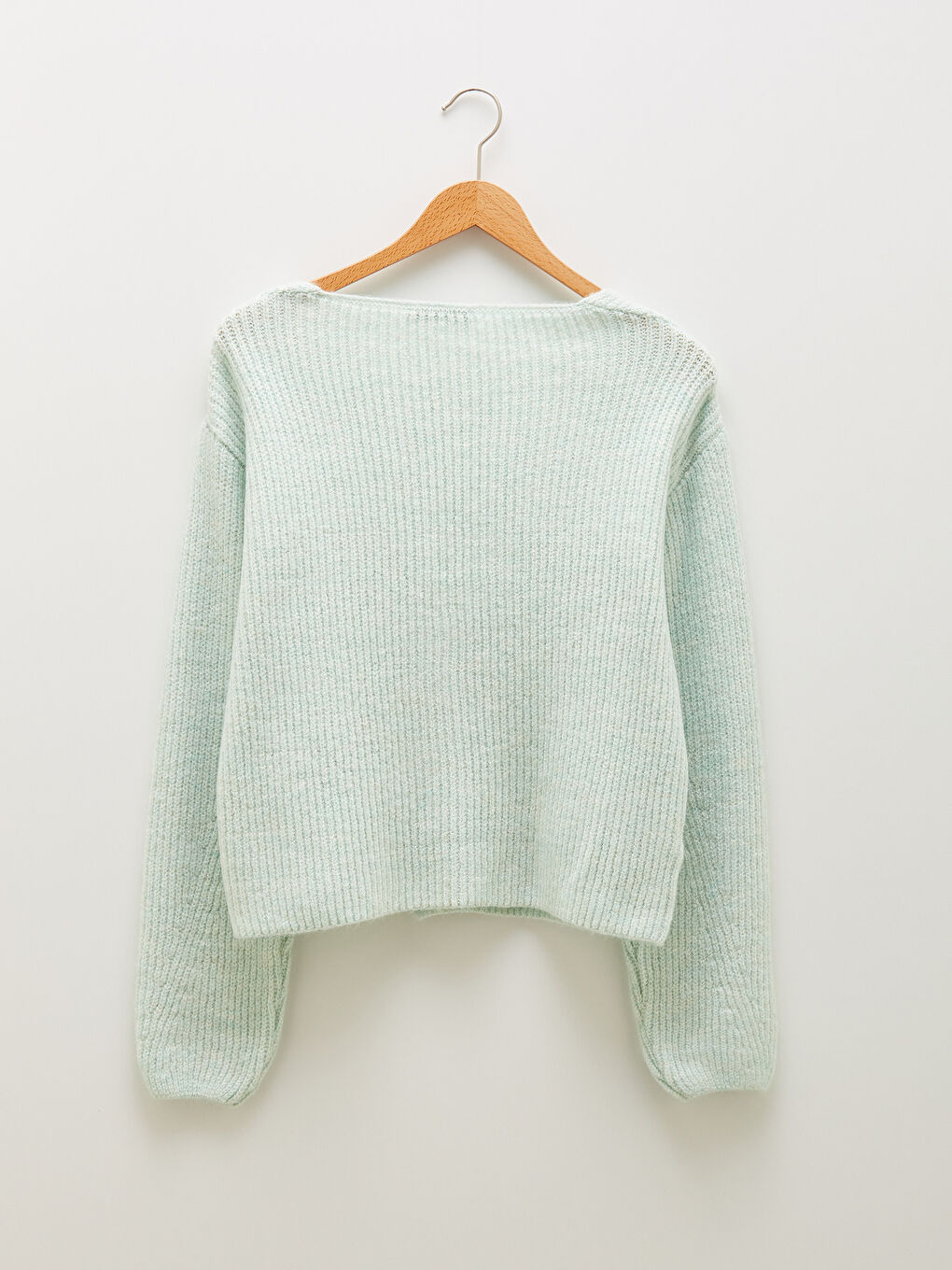 Turkuaz V Yaka Kadın Triko Hırka-13