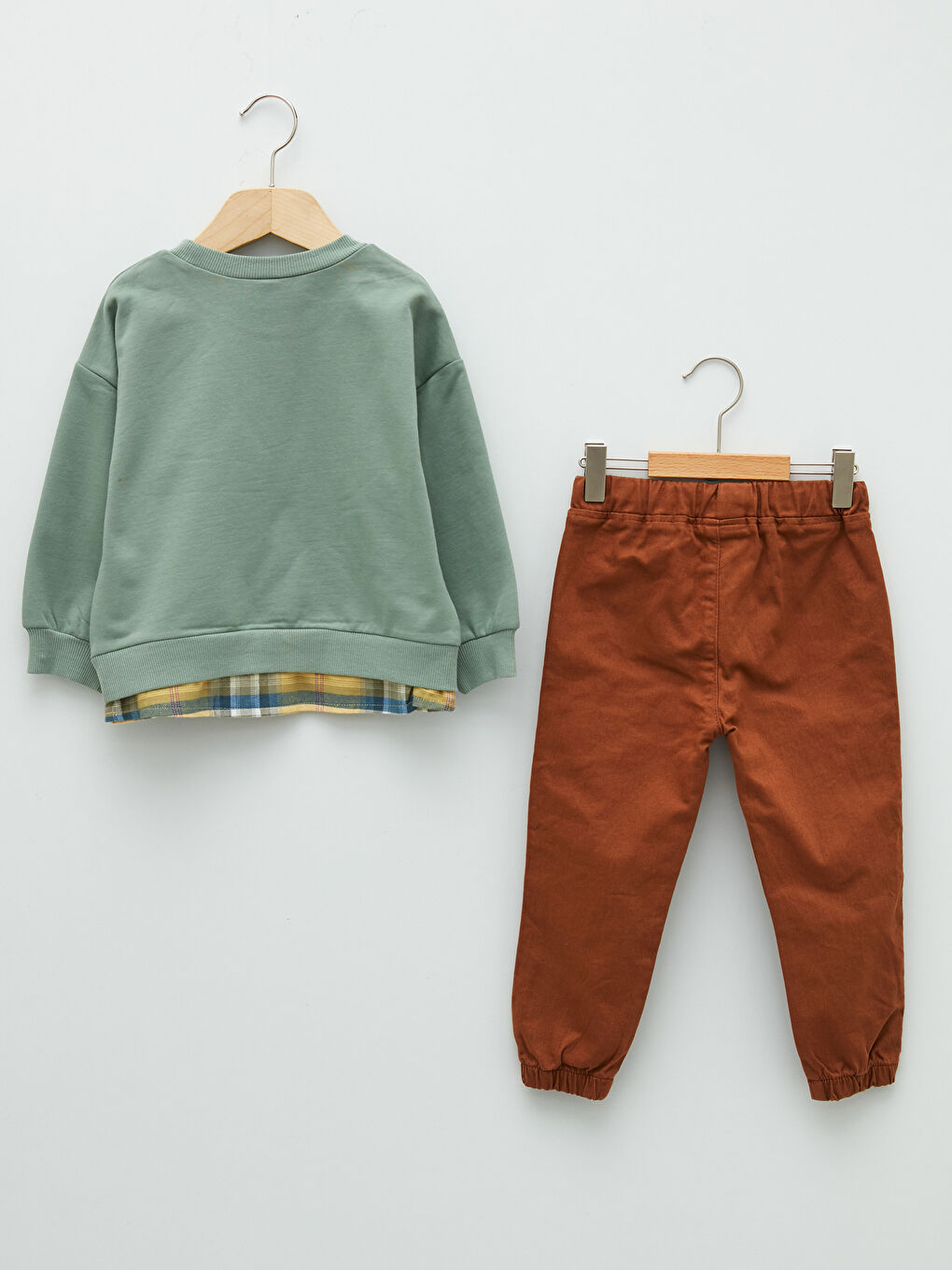 Crew Neck Long Sleeve Printed Baby Boys' Sweatshirt and Pants 2 Pack Set-1