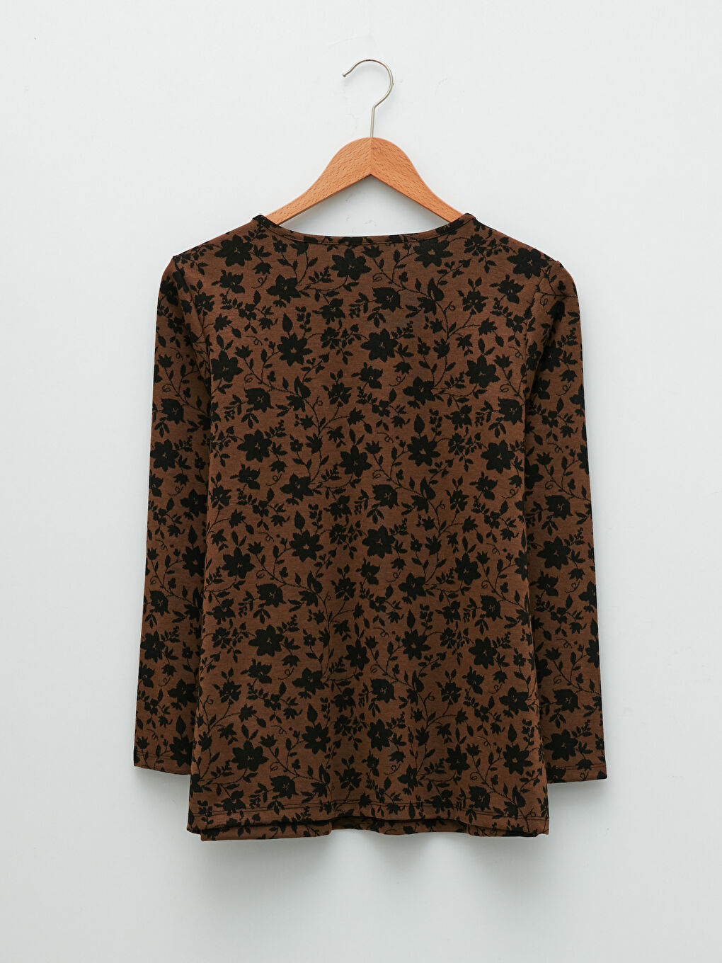 Crew Neck Patterned Long Sleeve Women's Jumper-6