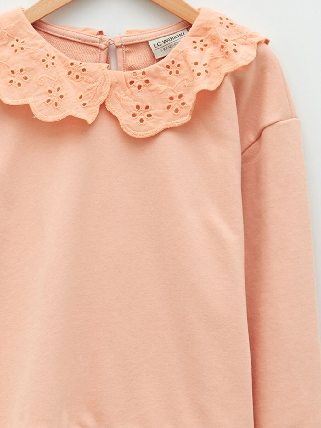 қыздарға арналған дөңгелек жағалы негізгі ұзын жеңді свитшот-2