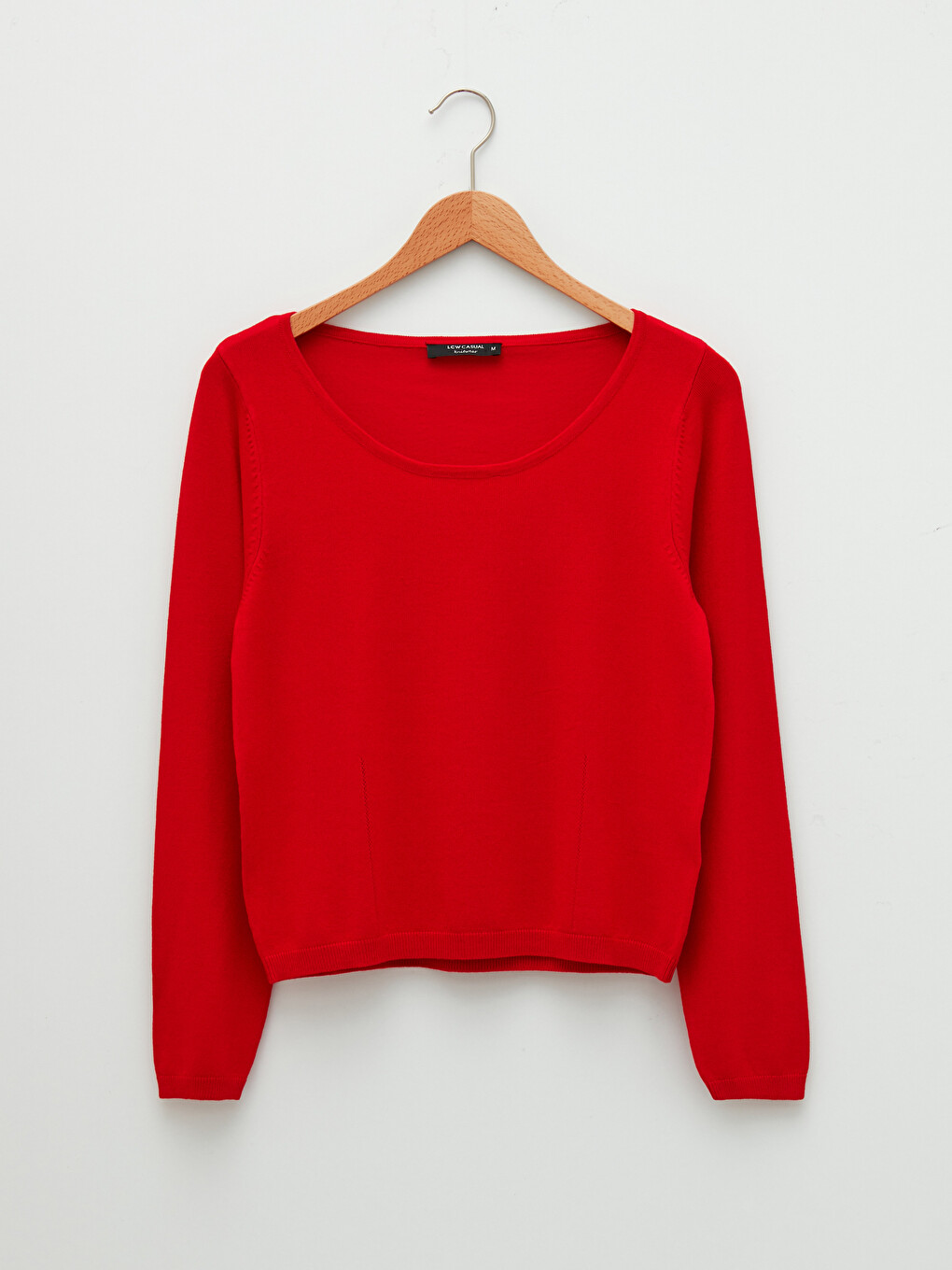 Slash Neck Plain Long Sleeve Women's Knitwear Sweater