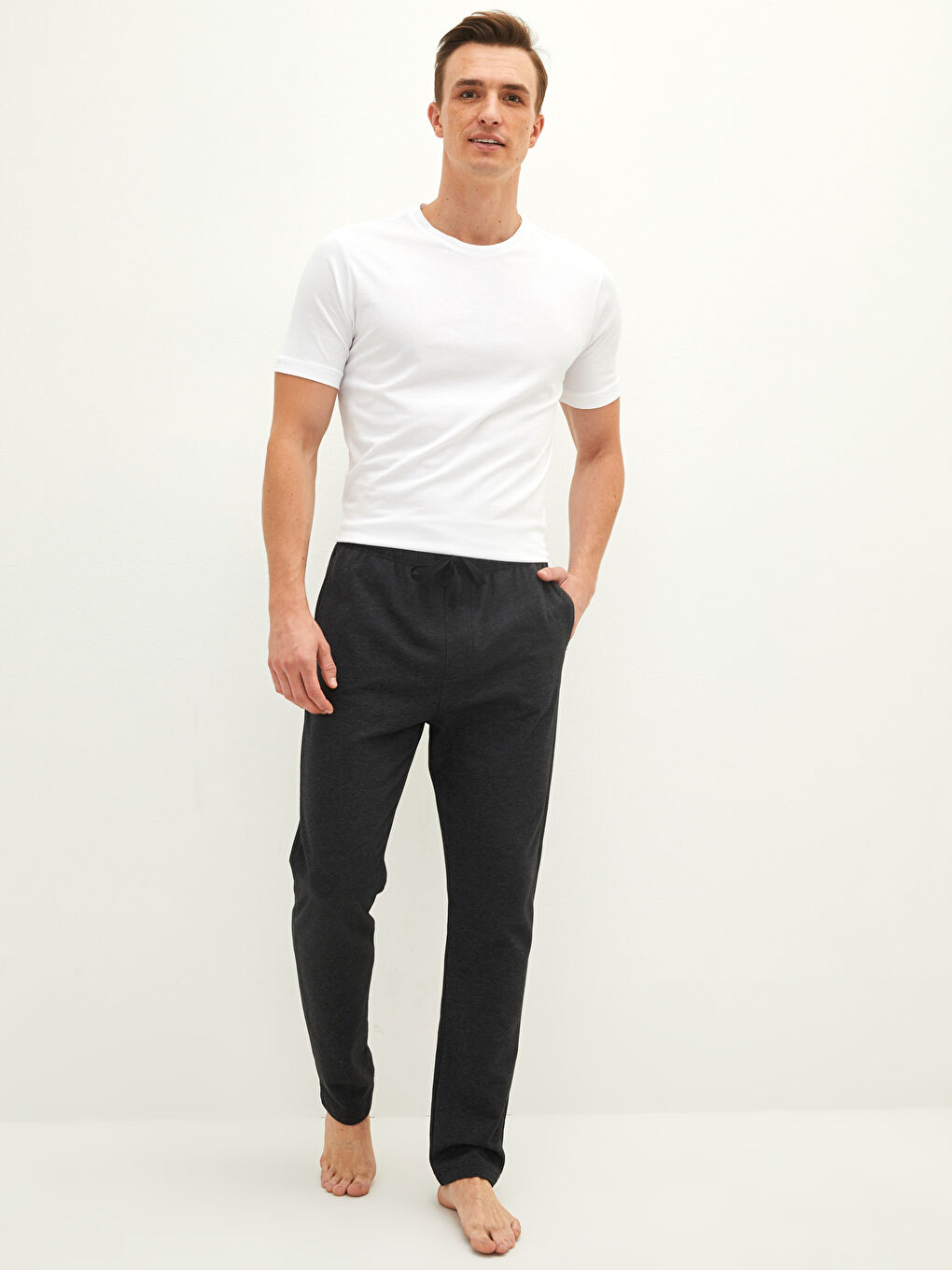 Antrasit Standart Kalıp Erkek Pijama Alt