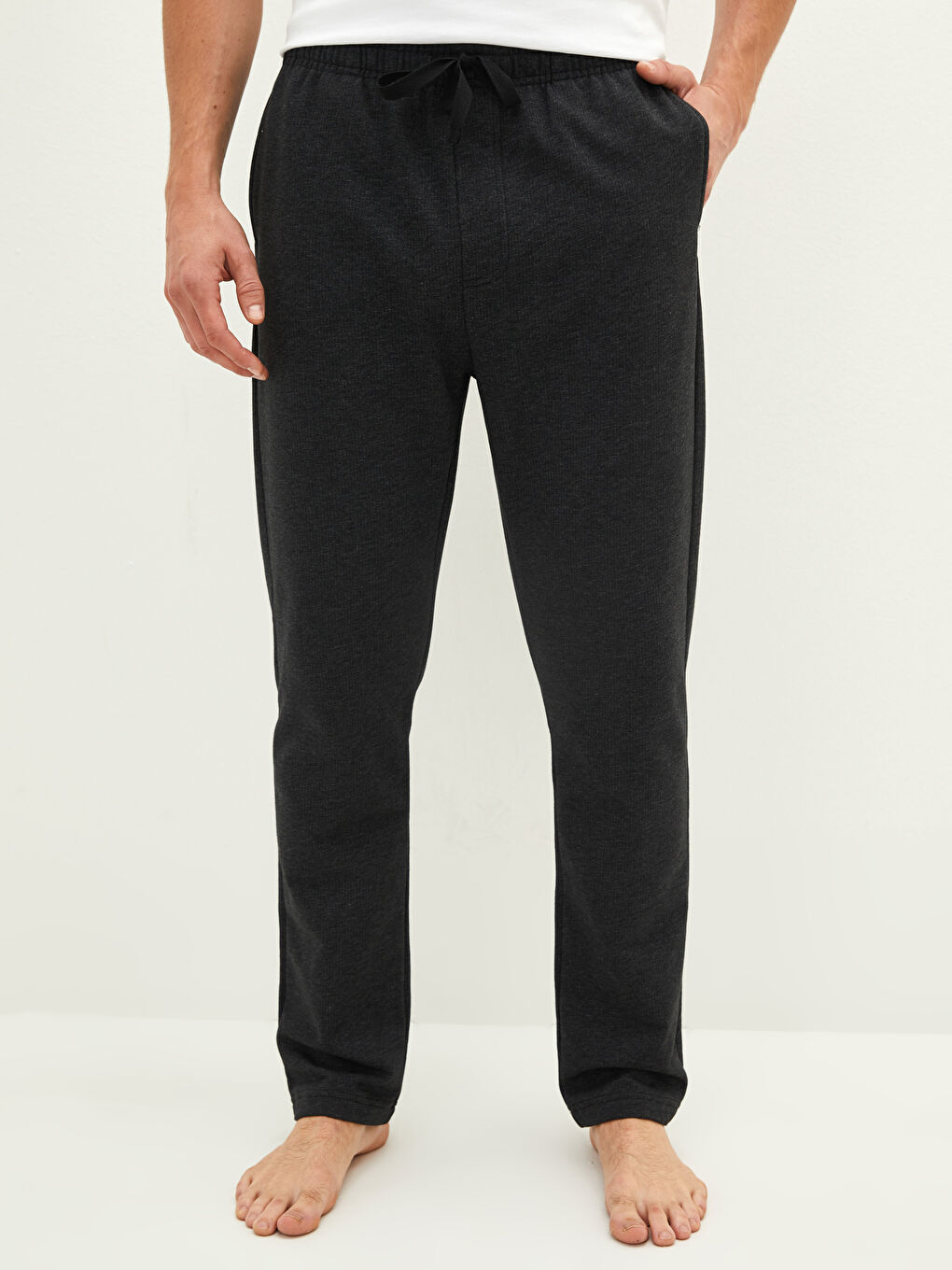 Antrasit Standart Kalıp Erkek Pijama Alt-2