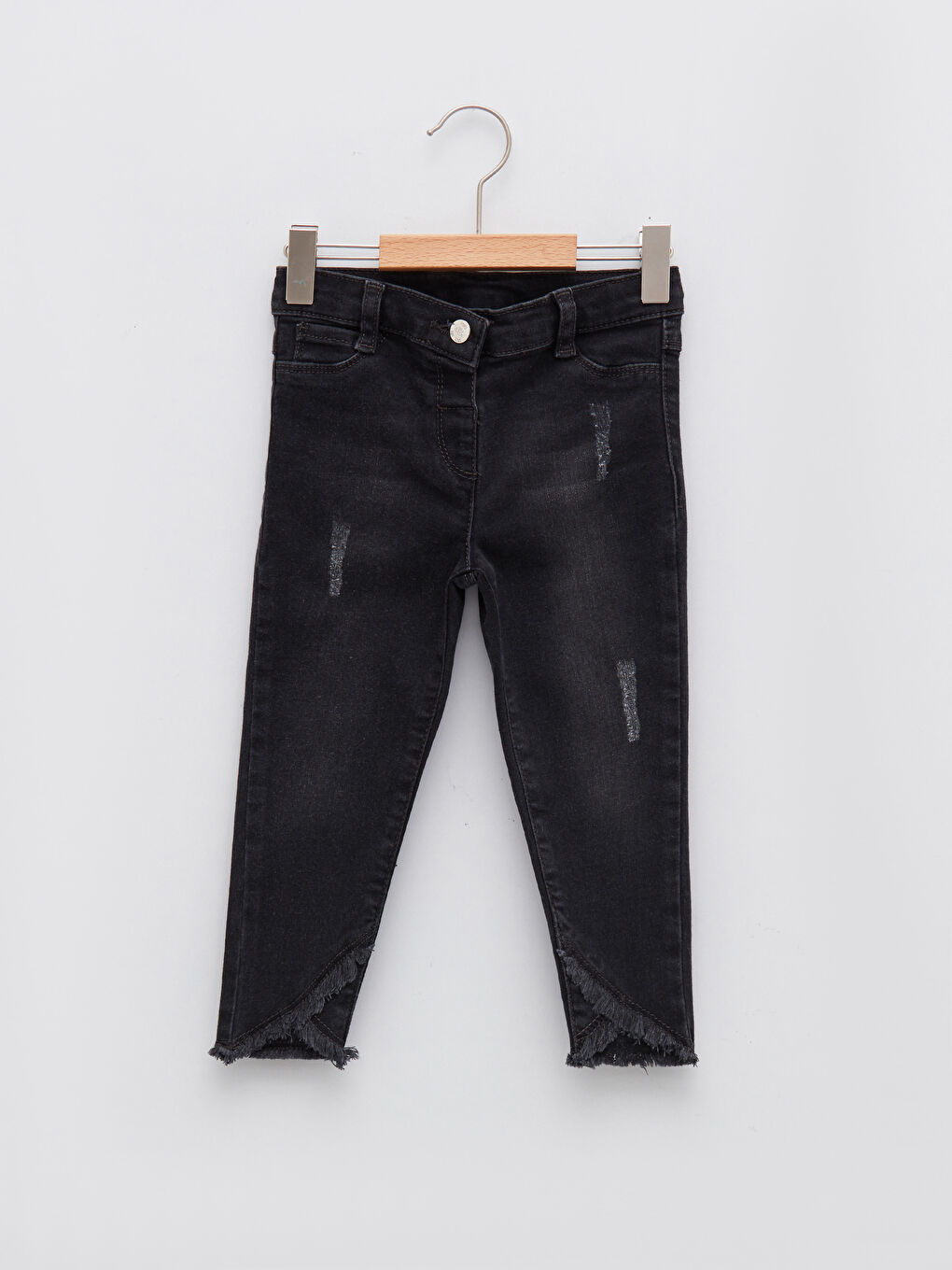 Базовые джинсы слим-фит для малышек девочек