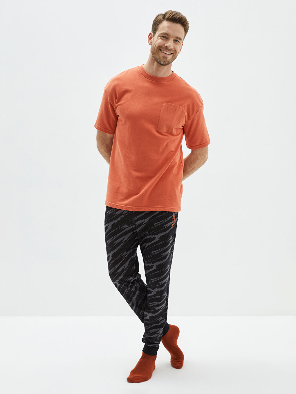 LC Waikiki Standard Pattern Patterned Men's Jogger Pajama Bottoms -W1BV40Z8-LQJ