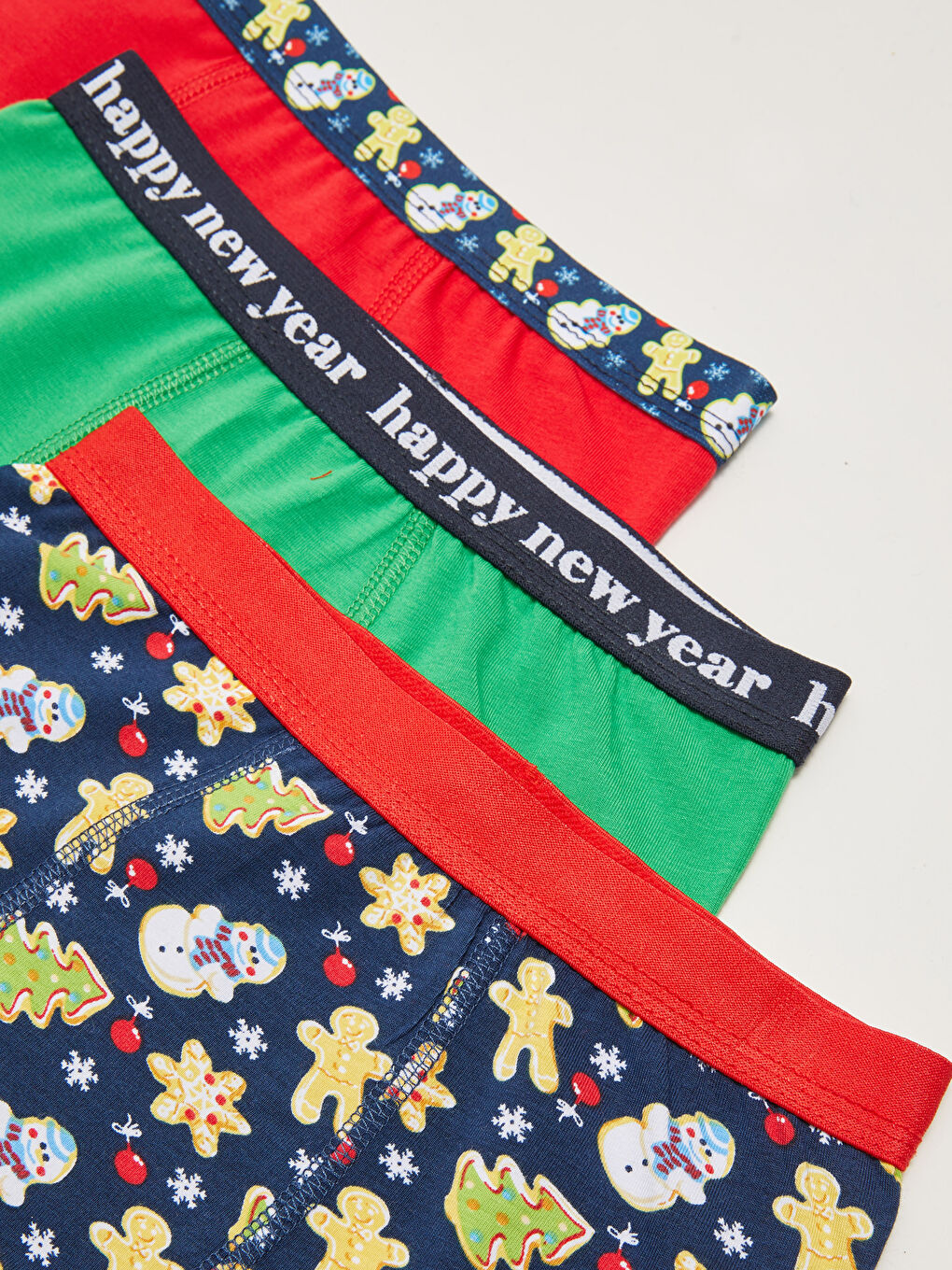 Yılbaşı Temalı Pamuklu Erkek Çocuk Boxer 3'lü-2