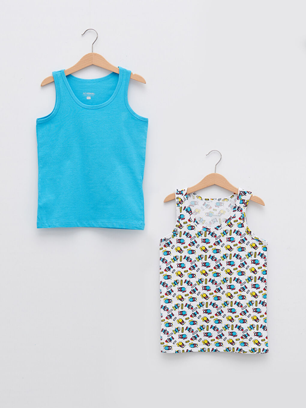 LC Waikiki Crew Neck Cotton Boy Singlet 2-Pack -W1BV65Z4-LU7