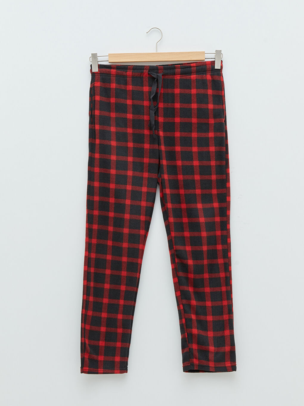 Standard Pattern Plaid Men's Fleece Pajama Bottom-5