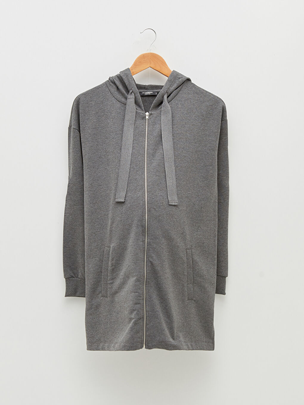 Hooded Plain Long Sleeved Pocket Detailed Maternity Cardigan-8