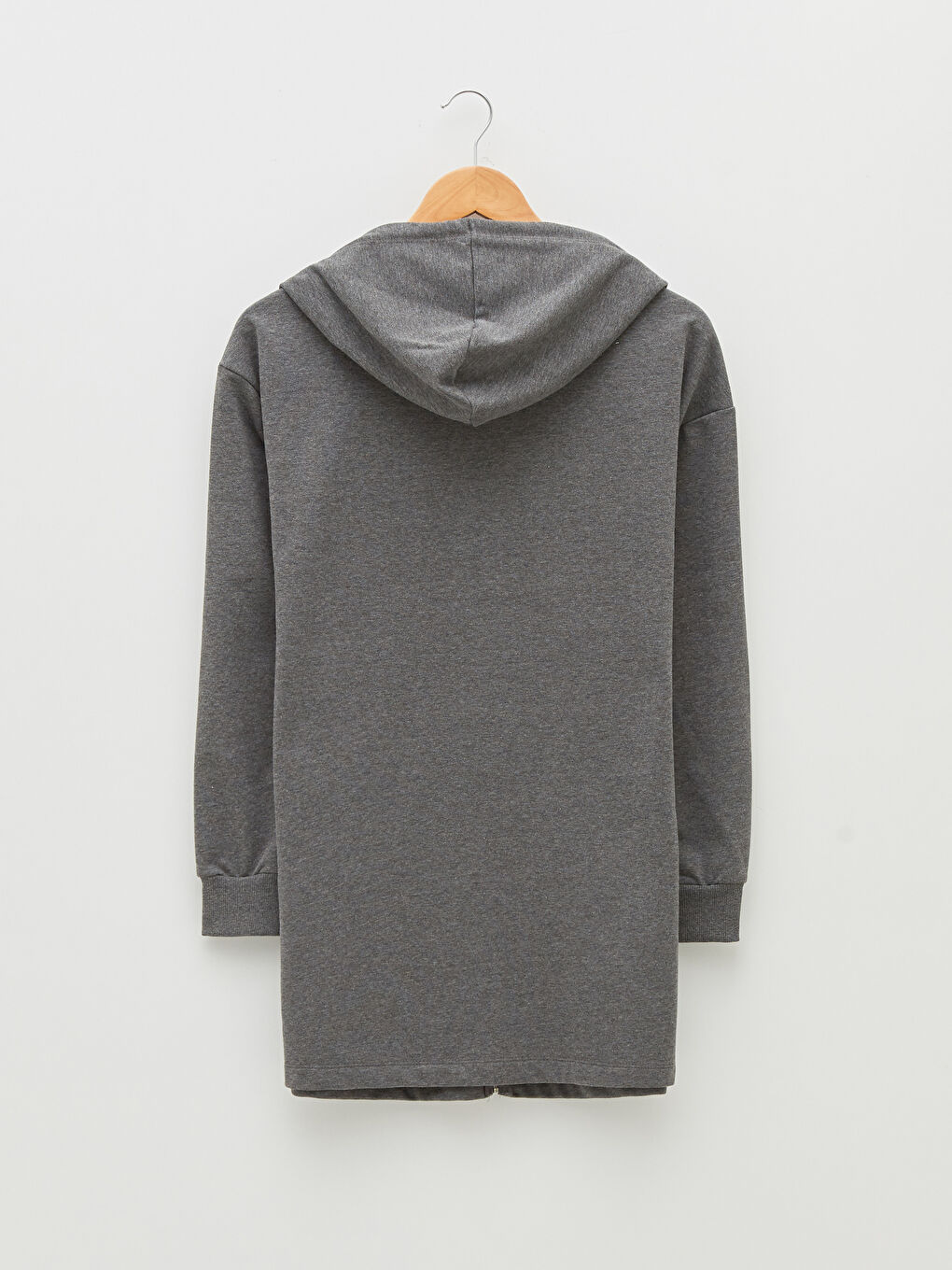 Hooded Plain Long Sleeved Pocket Detailed Maternity Cardigan-9