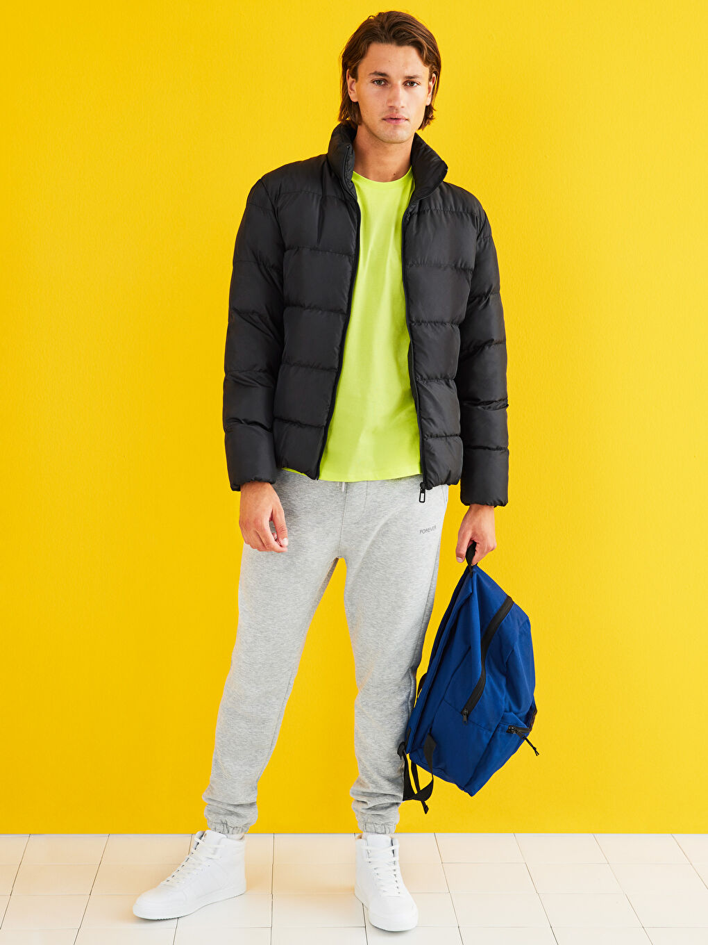 Gri Slim Fit Erkek Kalın Jogger Eşofman Altı