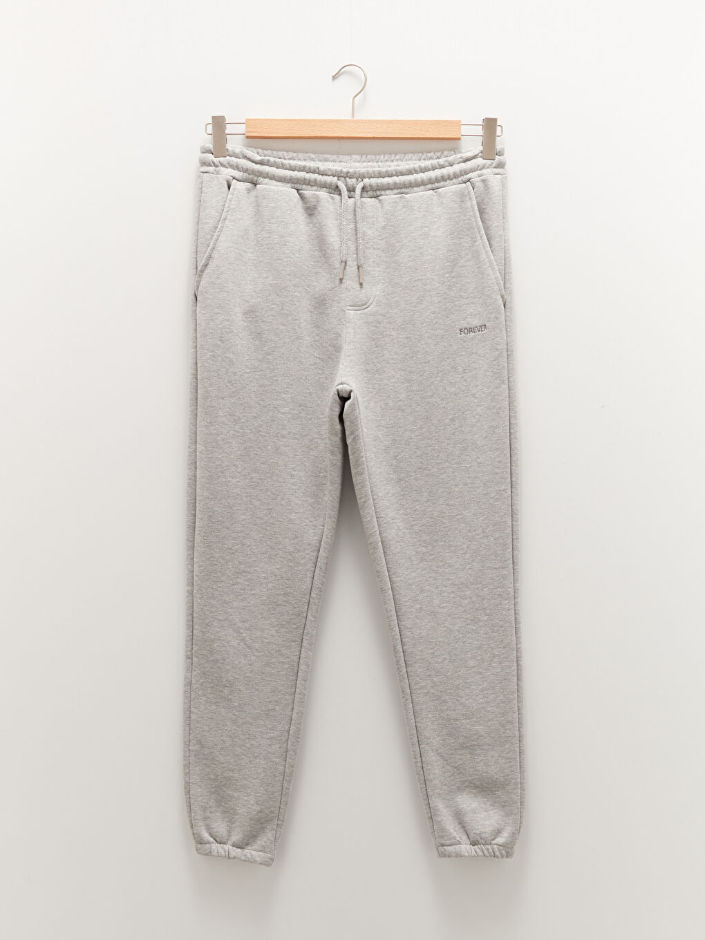 Gri Slim Fit Erkek Kalın Jogger Eşofman Altı-7