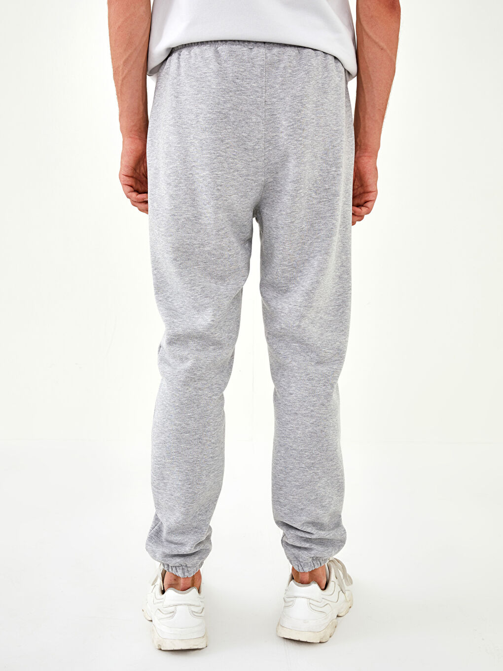 Gri Slim Fit Erkek Kalın Jogger Eşofman Altı-6