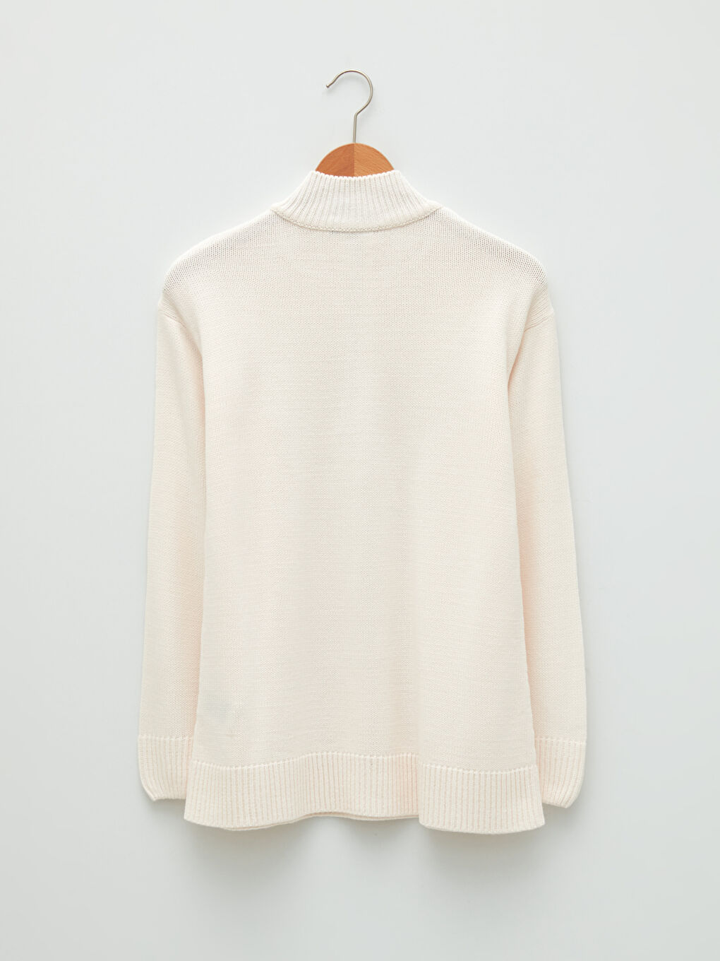 LCWAIKIKI Maternity Stand Up Collar Zipper Detailed Long Sleeve Maternity Knitwear Sweater -W1BY66Z8-FQG
