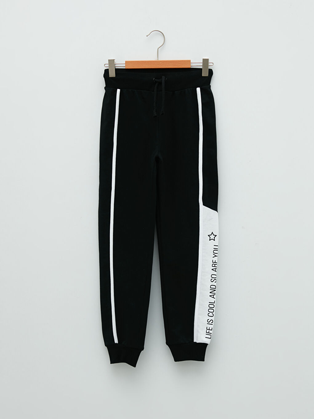 Спортивные джоггеры для девочек с принтом и эластичным поясом