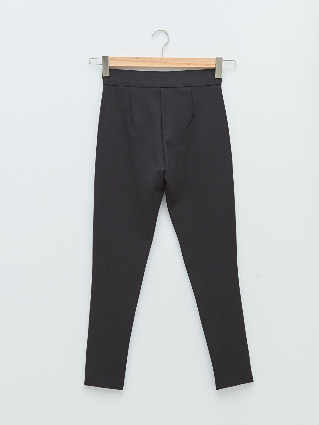 Elastic Waist Straight Ponte Fabric Women's Trousers-14